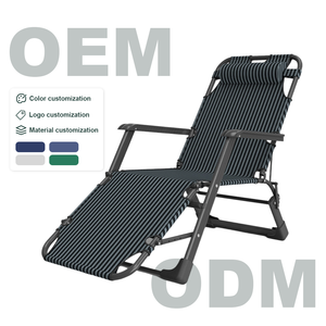 كرسي متعدد الأوضاع قابل للتعديل بإطار معدني صغير قابل للطي مسند ظهر قابل للتعديل لفيلا الطابق السفلي حديقة الترفيه في الهواء الطلق - Product Image 1