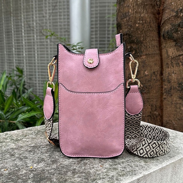 Hot Selling Small Crossbody Cell Phone Pouch for Women PU Leather Cell Phone Bag