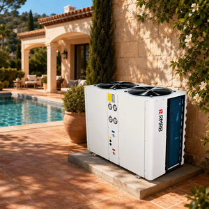 Pompe à chaleur commerciale pour piscine 44 kW, double serpentin, échangeur de chaleur en titane, COP 5.6, R410A, OEM ODM CE - Product Image 6