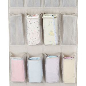 Basics 20-Pocket Foldable Over-the-Door Hanging <b>Large</b>-Size Shoe Organizer Storage Bag for Shoes and Sundries (<b>Wardrobe</b> Use) - Product Image 3