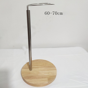 Soporte <span class=keywords><strong>Grande</strong></span> para Muñecas de 50-90 cm, Base de Madera, Soporte de Exhibición de Acero Inoxidable - Product Image 3