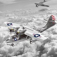 Wange 5007 PBY-5A Catalina MOC – Blocs de construction éducatifs pour enfants – Ensemble de jouets d'assemblage – Collection en gros
