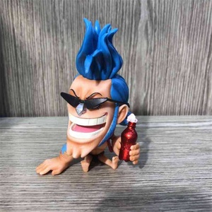 FigureCrazy One Piece FRANKY Q Version Rire et S'asseoir Mignon Figurines d'action en PVC OP Zoro Nami Brook Chopper <span class=keywords><strong>Usopp</strong></span> 10cm - Product Image 1