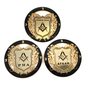 Emblema Masónico Redondo de Metal de 3 Pulgadas para Automóvil, Escudo de la Princesa Hall, PHA 357, Regalia Masónica - Product Image 3