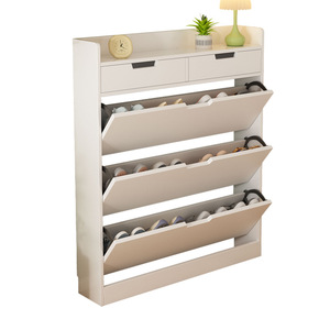 Mobiletto Portascarpe Ultra-Sottile in Legno - Soluzione Salvaspazio per Ingresso e Corridoio - Product Image 5