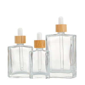 Botella de Vidrio Ámbar Transparente Mate con Gotero, Cuadrada y Rectangular, para Aceite Esencial, Aceite Capilar y Perfume, 15ml 30ml 50ml, en Oferta - Product Image 1