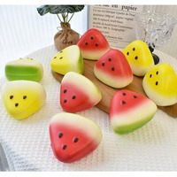 Jouet Squishy Pastèque à Rebond Lent en PU, Simulation Alimentaire, Anti-stress pour Décoration de Bureau et Cadeaux de Fête