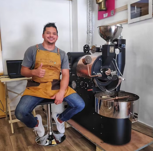 Máy rang cà phê thương mại màn hình cảm ứng 3kg 5kg 10kg 12kg, máy rang cà phê kiểu trống - Product Image 4