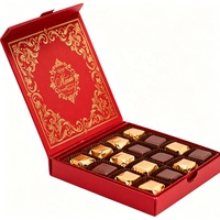 Boîtes cadeaux de luxe en chocolat rouge avec logo personnalisé, emballage élégant en relief pour mariage, Noël, événements d'entreprise
