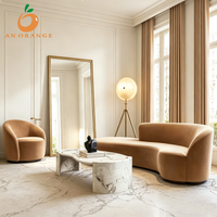 Canapé contemporain de luxe pour salon, ensemble de meubles d'intérieur avec accoudoir droit, fabriqué à la main, doux et confortable pour la réception
