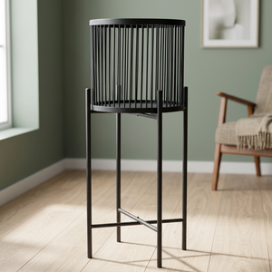 Black Iron PE Coated Floor Standing <b>Plant</b> Stand for Home & Garden - Product Image 2