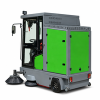 Balayeuse industrielle électrique autoportée LM-W2000, brosse principale de 700 mm, 4 brosses latérales, bac à poussière de 180 L, batterie 48 V