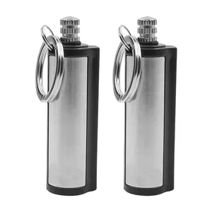 Baiyuheng High Good Quality Kerosene Waterproof Match Oil Lighter Holder Keychain