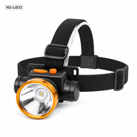 Lampe frontale LED à intensité variable 50W/80W, batterie 18650, torche rechargeable USB, lampe de poche NOUVELLE IP20, étanche pour le camping, mains libres, 2 niveaux