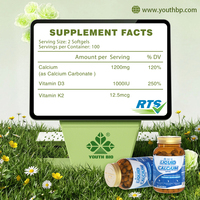 Gélules de calcium liquide pur, vitamine D3, soutien à la solidité osseuse, capsules minérales pour adultes et femmes, expédition rapide, prêtes à être expédiées