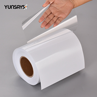 Autocollant en vinyle PET transparent vierge imprimable pour imprimante jet d'encre/Memjet, 210 mm, à gratter, adhésif cosmétique, étiquette personnalisable