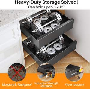OEM ODM Étagères de rangement à tiroir <span class=keywords><strong>coulissant</strong></span> extensible à revêtement de poudre à usage intensif Organisateur d'armoire extractible pour <span class=keywords><strong>placard</strong></span> de cuisine - Product Image 2