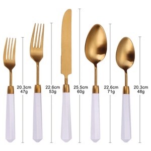 Có thể tháo rời đầy màu sắc trong suốt xử lý Flatware <span class=keywords><strong>Set</strong></span> nhà bếp và Bảng trang trí thiết lập dao kéo cho nhà bếp và đám cưới - Product Image 6