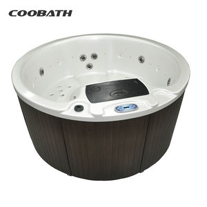 Bañera de hidromasaje para SPA al aire libre para 4 personas, bañera de hidromasaje portátil con Jacuzzi Air Jet Whirlpool, piscinas de tierra redondas de gran tamaño para Baño - Product Image 1