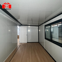 Maison conteneur extensible de luxe moderne à 2 étages 20ft/40ft en acier léger, étanche et résistante au vent, 3-5 chambres, cuisine, séjour