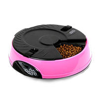 Distributeur automatique de nourriture pour animaux de compagnie 6 repas, étanche, plusieurs couleurs disponibles (rose, bleu, vert), en ABS, certifié CE RoHS, pour chats et chiens