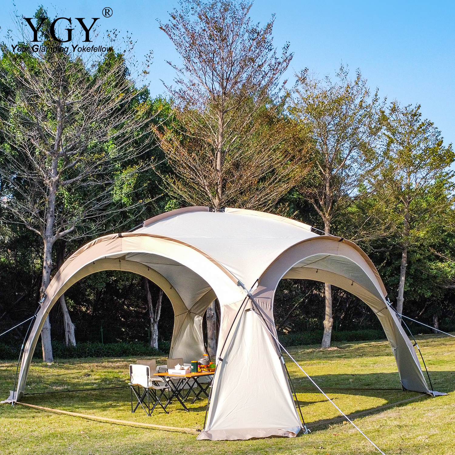 Dome Canopy Tent - 14x14 Ft Shelter for Outdoor Camping