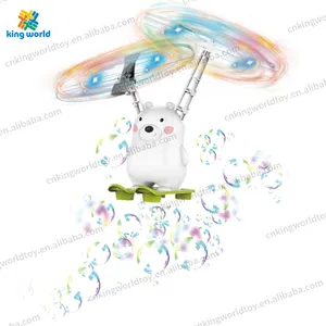 Oso eléctrico automático Pet LED Flying Bubble Blowing Aerobat Toy Flying Machine
