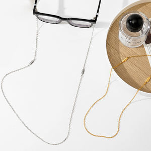 <span class=keywords><strong>Cadena</strong></span> de <span class=keywords><strong>gafas</strong></span> de sol de oro de moda personalizada con cuentas de cristal perlado <span class=keywords><strong>gafas</strong></span> de lectura accesorios para el cuello - Product Image 3