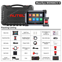 Escáner OBD2 Autel MaxiSYS MS908CV II 2 para Camiones y Automóviles de Servicio Pesado de 12V y 24V, Herramienta de Diagnóstico con Codificación y Programación de ECU