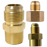 1/8 "1/4" 3/8 "1/2" 3/4 "NPT BSP femelle mâle 1/8 3/16 1/4 5/16 3/8 1/2 pouces-SAE Flare Tube laiton raccord de tuyau climatiseur