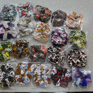 RTS различные печатные бамбуковые волокна шелковая резинка конский хвост зажим для волос галстук - Product Image 1