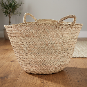 Cestas Naturales Hechas a Mano, Cesta de Paja con Dos Asas, Diseño Minimalista, Cesto de Almacenamiento Abierto, Decoración del Hogar, Año Nuevo Chino - Product Image 4