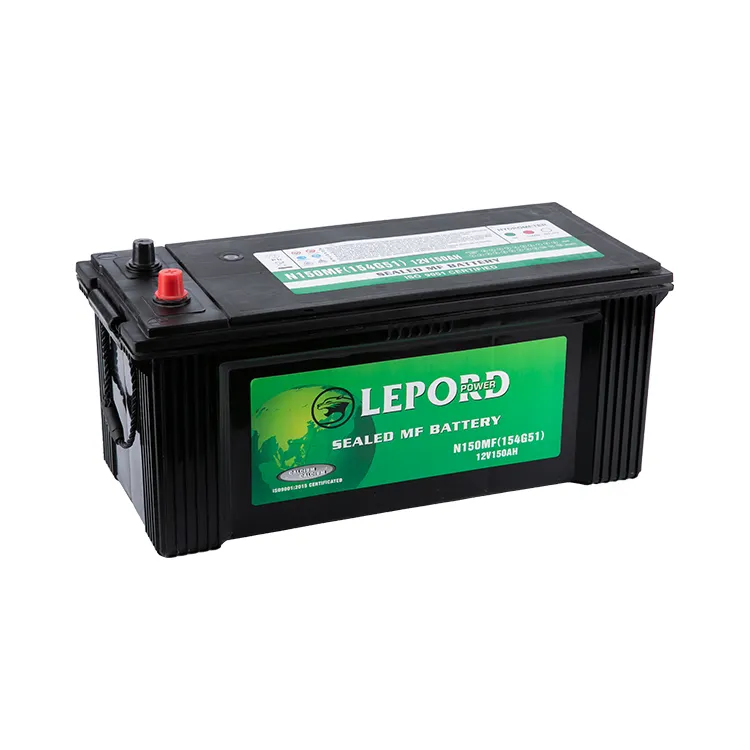 Batterie de camion de voiture d'exportation n150 12v 150ah n200 12v200ah batterie de voiture 12v 40ah 180ah 200 amp batterie