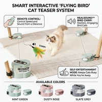 Jouet interactif intelligent pour chat en plastique, oiseau volant télécommandé, entraînement et exercice, chant d'oiseau réaliste, jeu d'intérieur pour animaux de compagnie