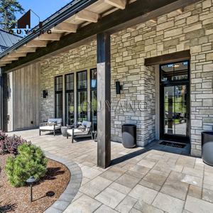 QUYANG - Revestimiento <span class=keywords><strong>de</strong></span> Pared Exterior <span class=keywords><strong>de</strong></span> <span class=keywords><strong>Piedra</strong></span> Natural Amarilla <span class=keywords><strong>para</strong></span> Decoración, Panel <span class=keywords><strong>de</strong></span> Revestimiento Exterior - Product Image 2