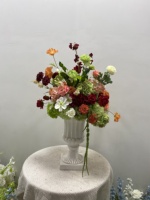 Centre de table de mariage en fleurs artificielles de style jardin romantique, design luxueux, haute qualité, durable, pour événements floraux