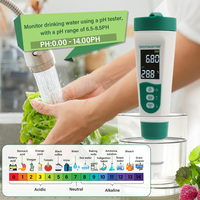 PH numérique & EC & TDS & Salinité 5 en 1 pH-mètre Test d'eau Support personnalisé OEM