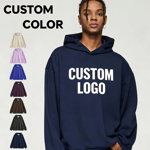 High Quality 365gsm Heavy Solid ODM Autumn Windproof Pocket Front Custom Logo Unisex Pullover <b>Hoodie</b> Long Sleeve - Product Image 3