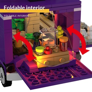 ตัวต่อรถขายอาหารผีเรืองแสง IP การ์ตูนยอดนิยม ธีมฮาโลวีน ตัวต่อขนาดเล็ก DIY ของขวัญงานปาร์ตี้ ของเล่นประกอบเอง - Product Image 4
