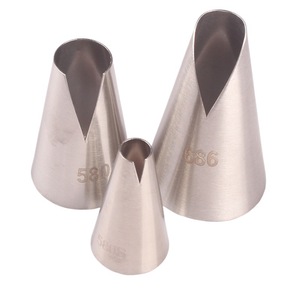 Stainless Steel Piping Tip Set 3 Piece V Shape For Butter Cream Cake Decorating Reusable - Product Image 5