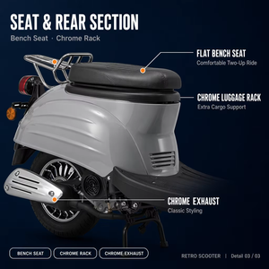 Motocicleta Urbana para Adultos de <span class=keywords><strong>50cc</strong></span>, Transmisión Continuamente Variable, Arranque Eléctrico BOSCH, <span class=keywords><strong>Precio</strong></span> de Mayoreo Accesible - Product Image 3