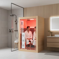 Panneau de chauffage au carbone écologique et sûr, directement de l'usine, sauna infrarouge pour 2 personnes avec luminothérapie rouge