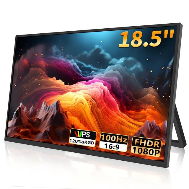 18.5-Inch High-Definition 1920*1080 100Hz FHD Portable Monitor for Gaming External Laptop Display