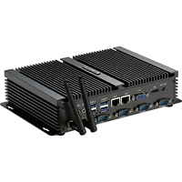 Casing logam Mini industri stok AS, Core i5, 4GB RAM + 128GB SSD, 4xRS232 COM port, 2xLAN, HD + VGA, tanpa kipas