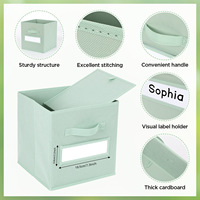 Paniers de rangement pliables en tissu, paniers de rangement cubiques avec poignées pour l'organisation domestique, support OEM/ODM, vente en gros