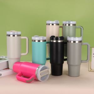 Gobelet de voyage isotherme double paroi H2.0 avec poignée, 30 oz, couvercle et paille, antidérapant, personnalisable OEM/ODM - Product Image 3