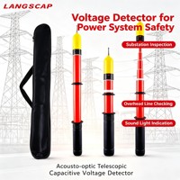 Tester di Tensione Portatile 10KV con Allarme Sonoro e Luminoso, Elettroscopio Isolato a Contatto per Manutenzione di Linee Elettriche