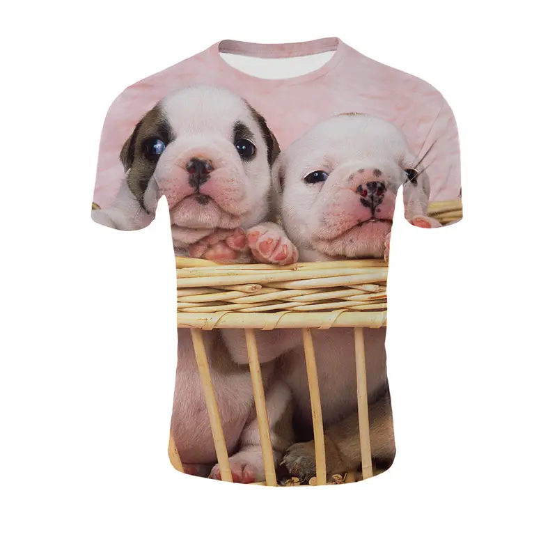 3D printed T-shirt Men's short sleeve individual style animal pattern style men's T-shirt