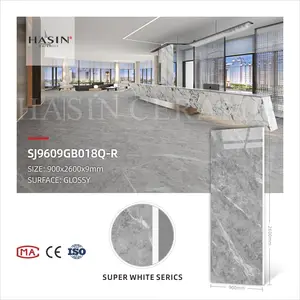 Cheap 900x2600x9 Sintered Stone Glazed Marble Look Slab Tile Porcelain Floor Tiles Marble Tile For Living Room Decoration