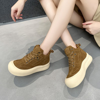 Baskets montantes pour femmes en daim à semelle épaisse, style décontracté Campus, chaussures robustes, tailles adultes 35 36 37 38 39 40 41 42